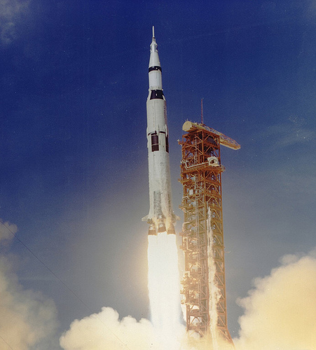 Apollo 11 Launched Via Saturn V Rocket by NASA on The Commons Apollo program photo