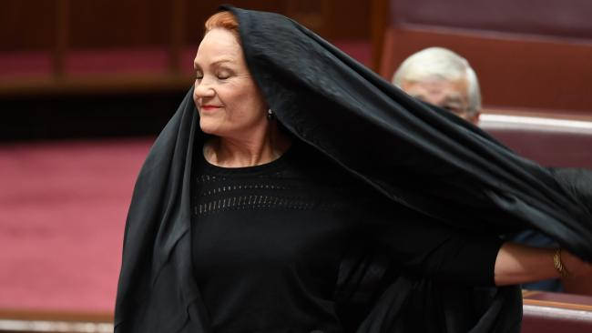 Pauline Hanson burqa Pauline Hanson burqa