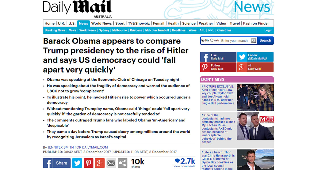Obama Trump Hitler Obama Trump Hitler