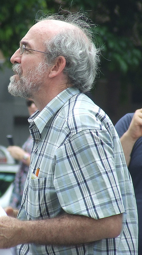 Ian Rintoul from the Refugee Action Coalition addresses the rally - Wikileaks Rally, Reddacliffe Place at Brisbane Square, Brisbane, Queensland, Australia 101218 by David Jackmanson Ian Rintoul photo