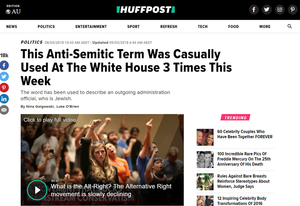 HuffPo Anti-Semitism HuffPo Anti-Semitism